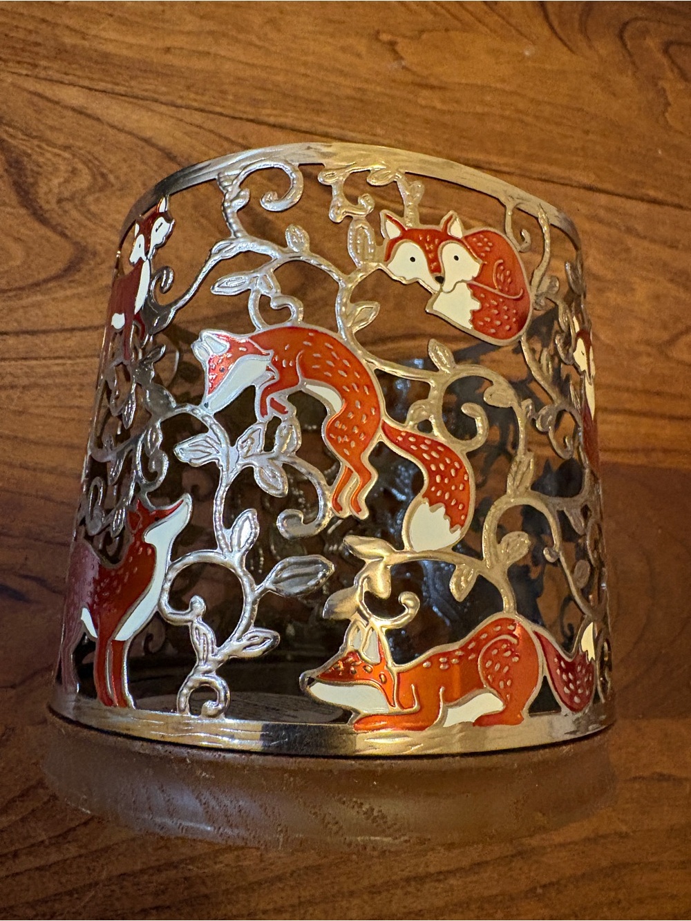 Fox Bath & Body Works Amber Brown Decorative Holder